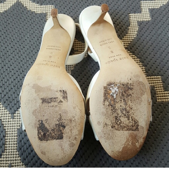 Kate Spade satin ivory bow heels - Picture 4 of 4